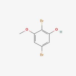 molecular formula C7H6Br2O2 B13900978 2,5-Dibromo-3-methoxyphenol 