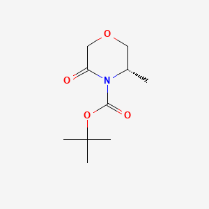molecular formula C10H17NO4 B13901016 Tert-butyl (3S)-3-methyl-5-oxo-morpholine-4-carboxylate 