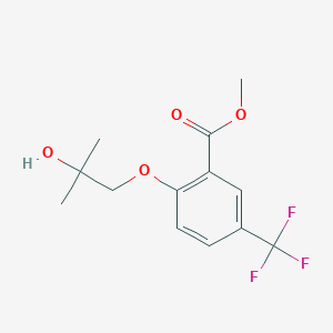 molecular formula C13H15F3O4 B13901018 Methyl 2-(2-hydroxy-2-methylpropoxy)-5-(trifluoromethyl)benzoate 