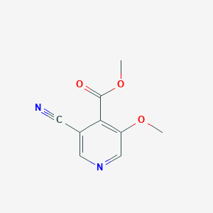 molecular formula C9H8N2O3 B1390105 Methyl 3-cyano-5-methoxyisonicotinate CAS No. 1142192-17-3