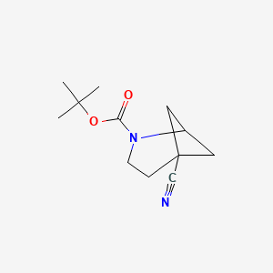 molecular formula C12H18N2O2 B13901050 Tert-butyl 5-cyano-2-azabicyclo[3.1.1]heptane-2-carboxylate 