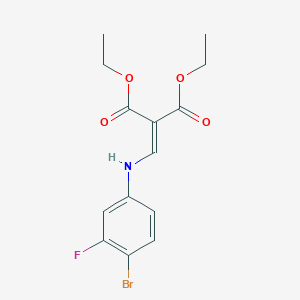 molecular formula C14H15BrFNO4 B13901065 Diethyl {[(4-bromo-3-fluorophenyl)amino]methylene}malonate 