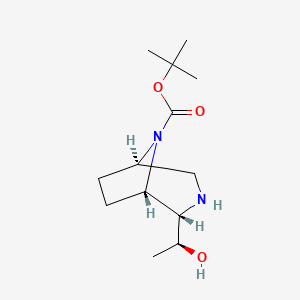 molecular formula C13H24N2O3 B13901068 Tert-butyl (1S,2S,5R)-2-[(1S)-1-hydroxyethyl]-3,8-diazabicyclo[3.2.1]octane-8-carboxylate 