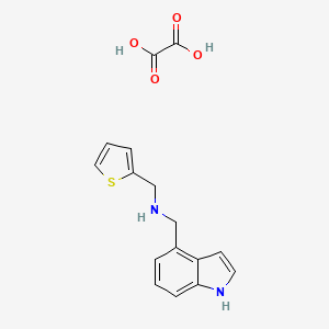 molecular formula C16H16N2O4S B1390108 N-(1H-indol-4-ylmethyl)-N-(thien-2-ylmethyl)amine oxalate CAS No. 1185301-76-1