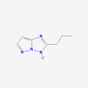 molecular formula C7H10N4 B139011 2-propyl-1H-pyrazolo[1,5-b][1,2,4]triazole CAS No. 151406-59-6