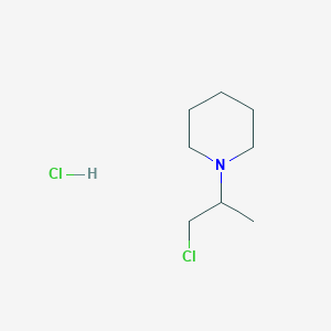 molecular formula C8H17Cl2N B1390110 1-(2-Chloro-1-methylethyl)piperidine hydrochloride CAS No. 41821-55-0