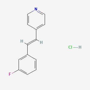 molecular formula C13H11ClFN B1390111 4-[(E)-2-(3-fluorophenyl)vinyl]pyridine hydrochloride CAS No. 1185236-01-4
