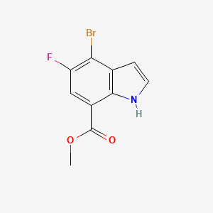 molecular formula C10H7BrFNO2 B13901110 methyl 4-bromo-5-fluoro-1H-indole-7-carboxylate 