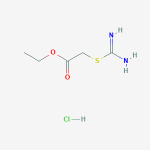 molecular formula C5H11ClN2O2S B1390112 Ethyl {[amino(imino)methyl]thio}acetate hydrochloride CAS No. 60263-46-9