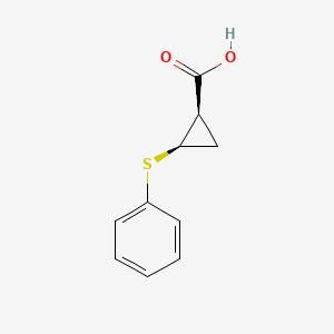 molecular formula C10H10O2S B13901134 cis-2-Phenylsulfanylcyclopropanecarboxylic acid 