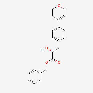 molecular formula C21H22O4 B13901156 benzyl (2R)-3-[4-(3,6-dihydro-2H-pyran-4-yl)phenyl]-2-hydroxy-propanoate 