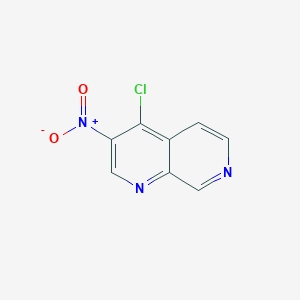molecular formula C8H4ClN3O2 B13901171 4-Chloro-3-nitro-1,7-naphthyridine 