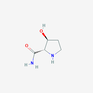 molecular formula C5H10N2O2 B1390119 (2S,3S)-3-hydroxypyrrolidine-2-carboxamide CAS No. 412279-18-6