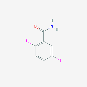 molecular formula C7H5I2NO B13901197 2,5-Diiodobenzamide 