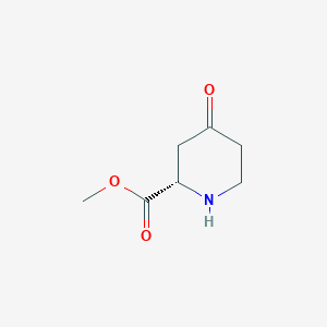 molecular formula C7H11NO3 B1390121 (S)-Methyl 4-oxopiperidine-2-carboxylate CAS No. 761360-22-9