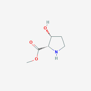 molecular formula C6H11NO3 B1390123 (2S,3R)-Methyl 3-hydroxypyrrolidine-2-carboxylate CAS No. 496841-08-8
