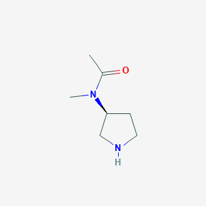 molecular formula C7H14N2O B1390127 (S)-3-(N-Acetyl-N-methylamino)pyrrolidine CAS No. 550370-77-9