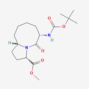 molecular formula C17H28N2O5 B13901284 methyl (3S,6S,10aS)-6-[(2-methylpropan-2-yl)oxycarbonylamino]-5-oxo-2,3,6,7,8,9,10,10a-octahydro-1H-pyrrolo[1,2-a]azocine-3-carboxylate 