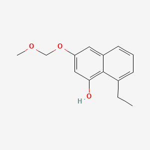molecular formula C14H16O3 B13901317 8-Ethyl-3-(methoxymethoxy)naphthalen-1-OL 