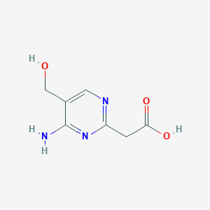 molecular formula C7H9N3O3 B1390135 2-(4-Amino-5-(hydroxymethyl)pyrimidin-2-yl)acetic acid CAS No. 21346-54-3