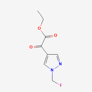 molecular formula C8H9FN2O3 B13901352 Ethyl 2-[1-(fluoromethyl)pyrazol-4-yl]-2-oxo-acetate 