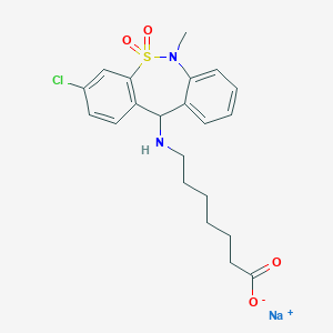 molecular formula C21H24ClN2NaO4S B139014 Tianeptine sodium CAS No. 169293-32-7