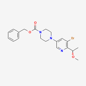 molecular formula C20H24BrN3O3 B13901402 benzyl 4-[5-bromo-6-[(1S)-1-methoxyethyl]-3-pyridyl]piperazine-1-carboxylate 