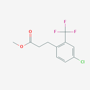 molecular formula C11H10ClF3O2 B13901472 Methyl 3-(4-chloro-2-(trifluoromethyl)phenyl)propanoate 