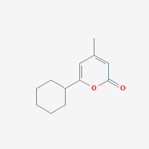 molecular formula C12H16O2 B139015 6-环己基-4-甲基-2H-吡喃-2-酮 CAS No. 14818-35-0