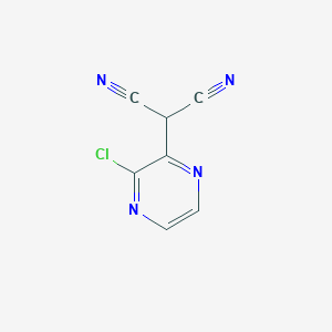 molecular formula C7H3ClN4 B13901529 2-(3-Chloropyrazin-2-yl)propanedinitrile 