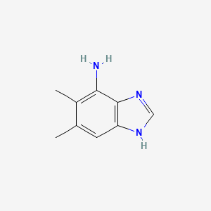 molecular formula C9H11N3 B1390160 5,6-Dimethyl-1H-benzo[d]imidazol-7-amine CAS No. 21472-09-3