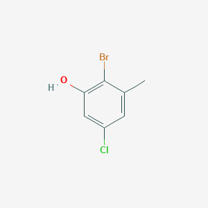 molecular formula C7H6BrClO B13901632 2-Bromo-5-chloro-3-methylphenol 
