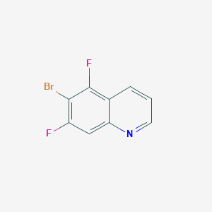 molecular formula C9H4BrF2N B1390166 6-溴-5,7-二氟喹啉 CAS No. 1022091-49-1