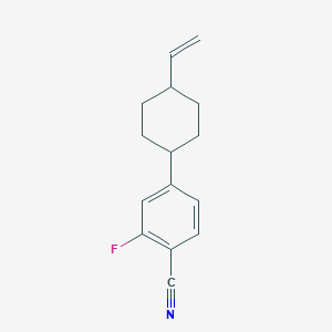 molecular formula C15H16FN B139017 trans-2-Fluoro-4-(4-vinyl-cyclohexyl)-benzonitrile CAS No. 157453-50-4