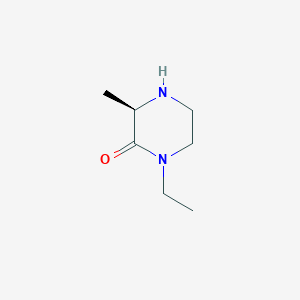 molecular formula C7H14N2O B13901723 (R)-1-Ethyl-3-methylpiperazin-2-one 