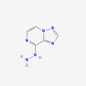 molecular formula C5H6N6 B1390174 8-Hydrazinyl-[1,2,4]triazolo[1,5-A]pyrazine CAS No. 55366-16-0