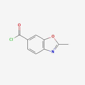 molecular formula C9H6ClNO2 B1390176 2-Methyl-1,3-benzoxazole-6-carbonyl chloride CAS No. 202195-57-1
