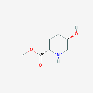 molecular formula C7H13NO3 B1390177 (2S,5S)-Methyl 5-hydroxypiperidine-2-carboxylate CAS No. 695183-75-6