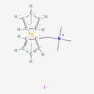 molecular formula C14H20FeIN-6 B13901834 Cyclopenta-2,4-dien-1-ylmethyl(trimethyl)azanium;cyclopentane;iron;iodide 