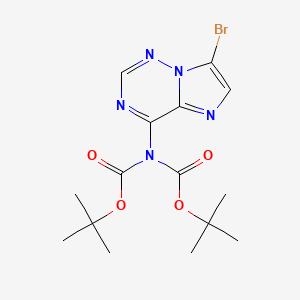 molecular formula C15H20BrN5O4 B13901846 tert-butyl N-(7-bromoimidazo[2,1-f][1,2,4]triazin-4-yl)-N-tert-butoxycarbonyl-carbamate 