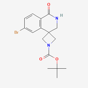 molecular formula C16H19BrN2O3 B13901875 Tert-butyl 6-bromo-1-oxo-spiro[2,3-dihydroisoquinoline-4,3'-azetidine]-1'-carboxylate 