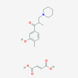 molecular formula C20H27NO6 B13901878 But-2-enedioic acid;1-(3-hydroxy-4-methylphenyl)-2-methyl-3-piperidin-1-ylpropan-1-one 
