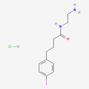 molecular formula C12H18ClIN2O B13901913 N-(2-aminoethyl)-4-(4-iodophenyl)butanamide;hydrochloride 