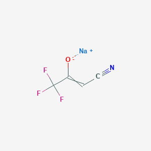 molecular formula C4HF3NNaO B13901980 Sodium 1-cyano-3,3,3-trifluoroprop-1-en-2-olate 