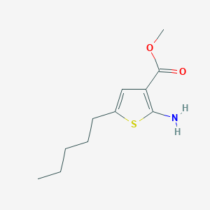 molecular formula C11H17NO2S B13902024 Methyl 2-amino-5-pentylthiophene-3-carboxylate 