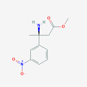 molecular formula C11H14N2O4 B13902034 (S)-3-amino-3-(3-nitro-phenyl)-butyric acid methyl ester 
