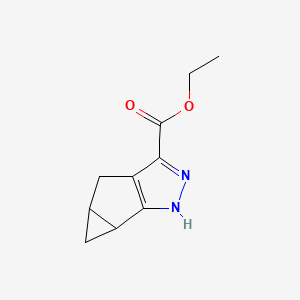 molecular formula C10H12N2O2 B13902059 Ethyl 4,4A,5,5A-tetrahydro-1H-cyclopropa[4,5]cyclopenta[1,2-C]pyrazole-3-carboxylate 