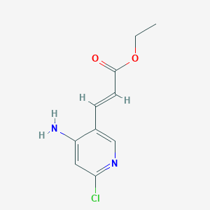 molecular formula C10H11ClN2O2 B13902062 ethyl (E)-3-(4-amino-6-chloropyridin-3-yl)prop-2-enoate 