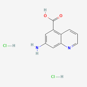 molecular formula C10H10Cl2N2O2 B13902077 7-Aminoquinoline-5-carboxylic acid;dihydrochloride 