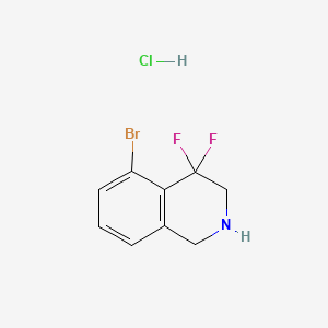 molecular formula C9H9BrClF2N B13902081 5-bromo-4,4-difluoro-2,3-dihydro-1H-isoquinoline;hydrochloride 